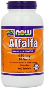 Now Foods Alfalfa 10 Grain, 650 mg , 500 Tablets