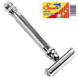 Parker 99R - Long Handle SUPER HEAVYWEIGHT Butterfly Open Double Edge Safety Razor